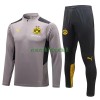 BVB Borussia Dortmund Ensemble Sweat d'Entraînement Quarter-Zip 22-23 Gris Clair Pour Homme